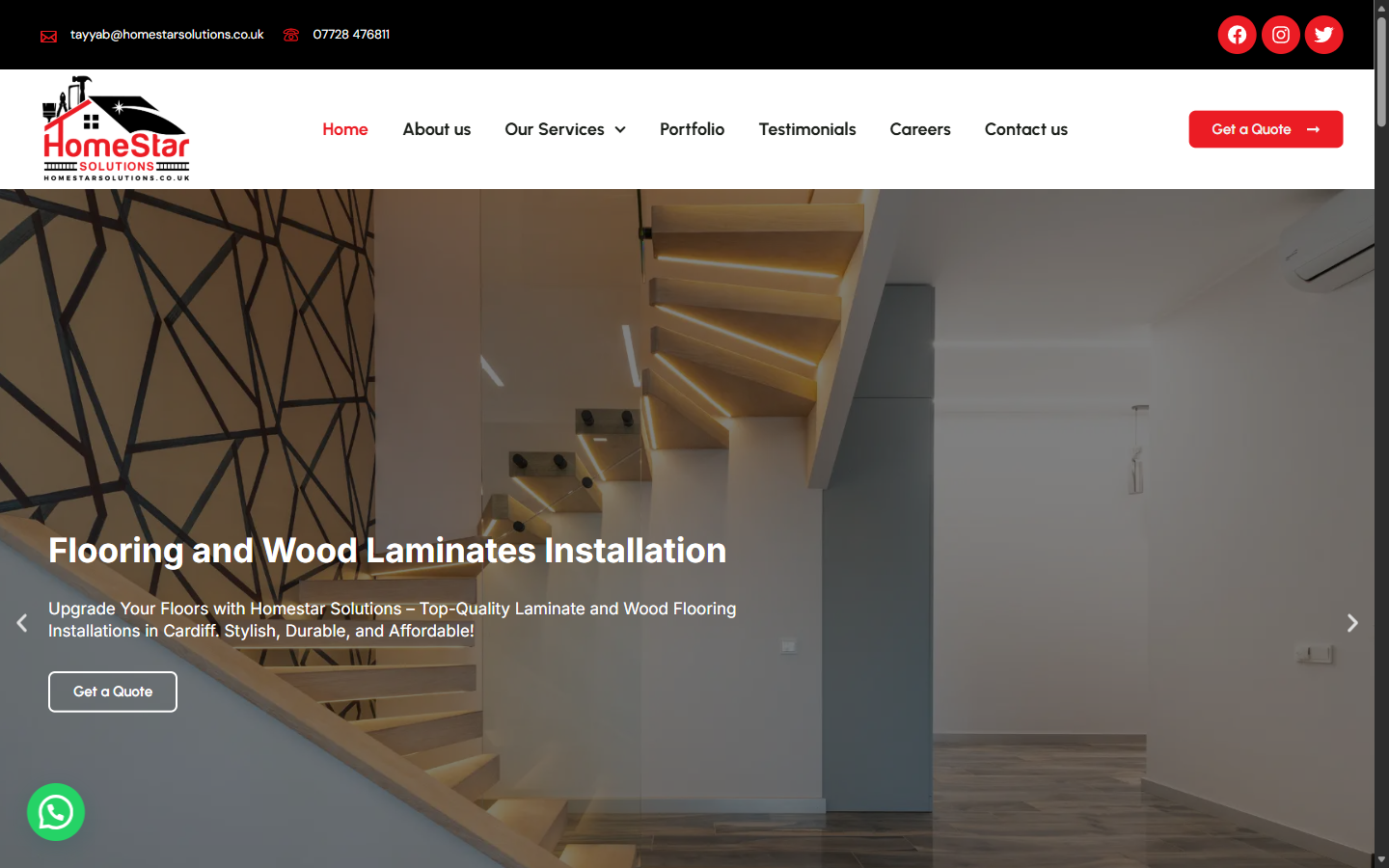HomeStar Solutions website homepage