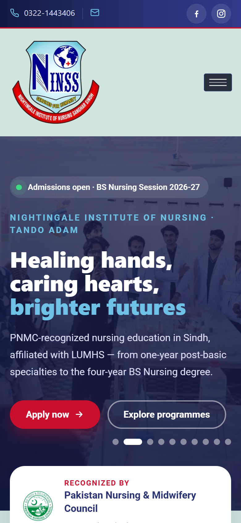 NINSS - Nightingale Institute of Nursing mobile preview
