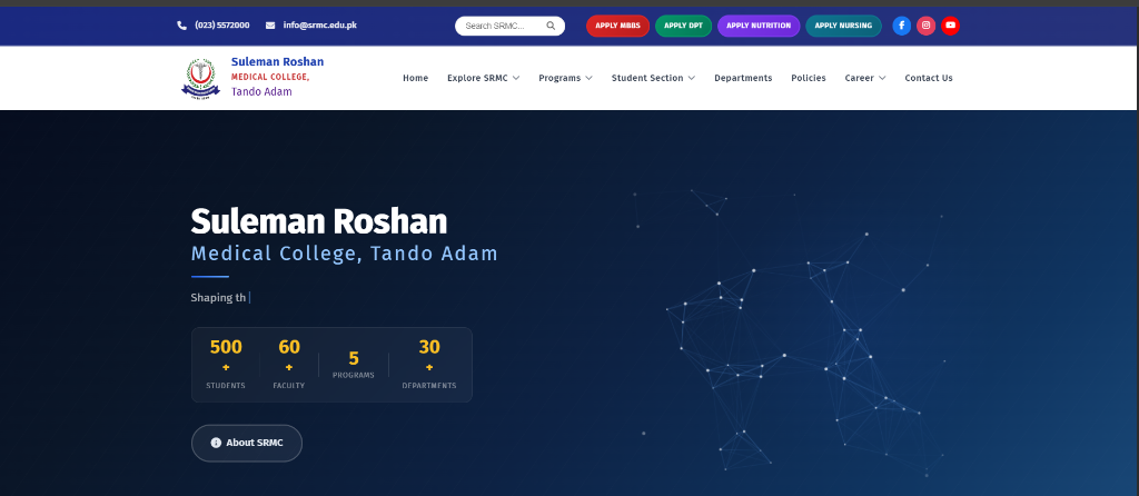 Suleman Roshan Medical College Website