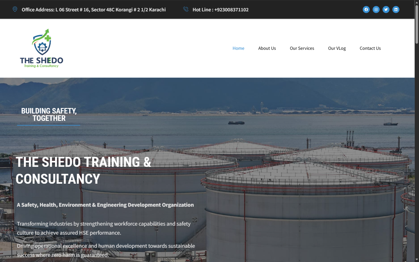 The Shedo Training & Consultancy website homepage